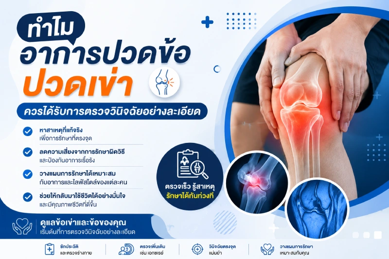ทำไมอาการปวดข้อ ปวดเข่า ควรได้รับการตรวจวินิจฉัยอย่างละเอียด